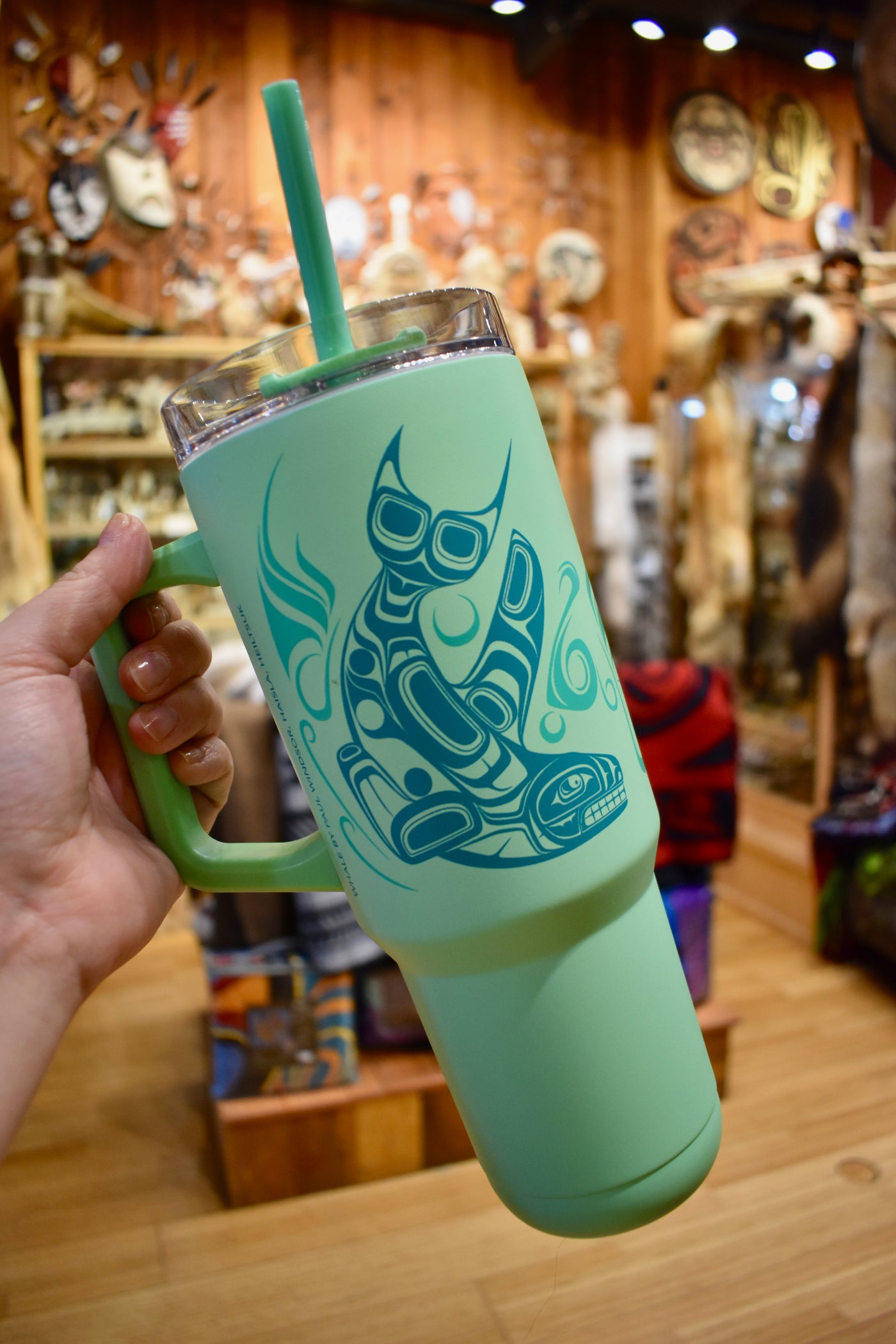 40oz Insulated Tumbler with Straw - Whale